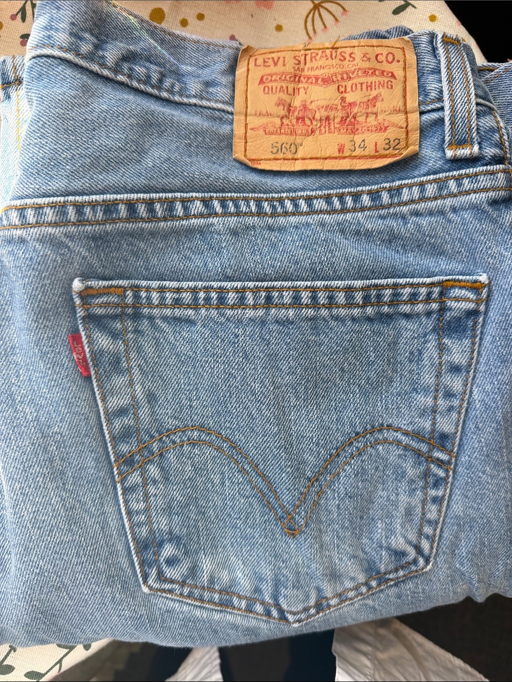 Levi's 560 Straight Leg Jeans in Light Blue Denim